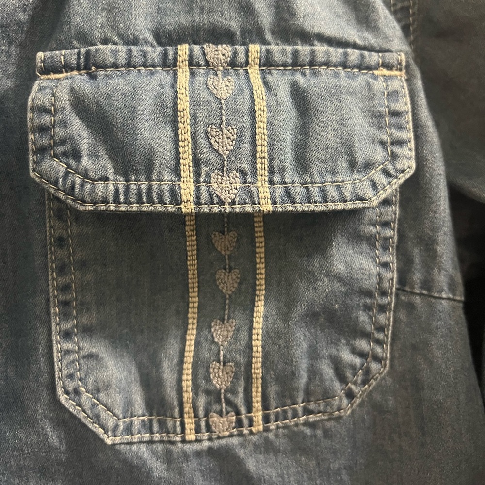 Women’s Small Pendleton Chambray W Embroidery Hea… - image 4